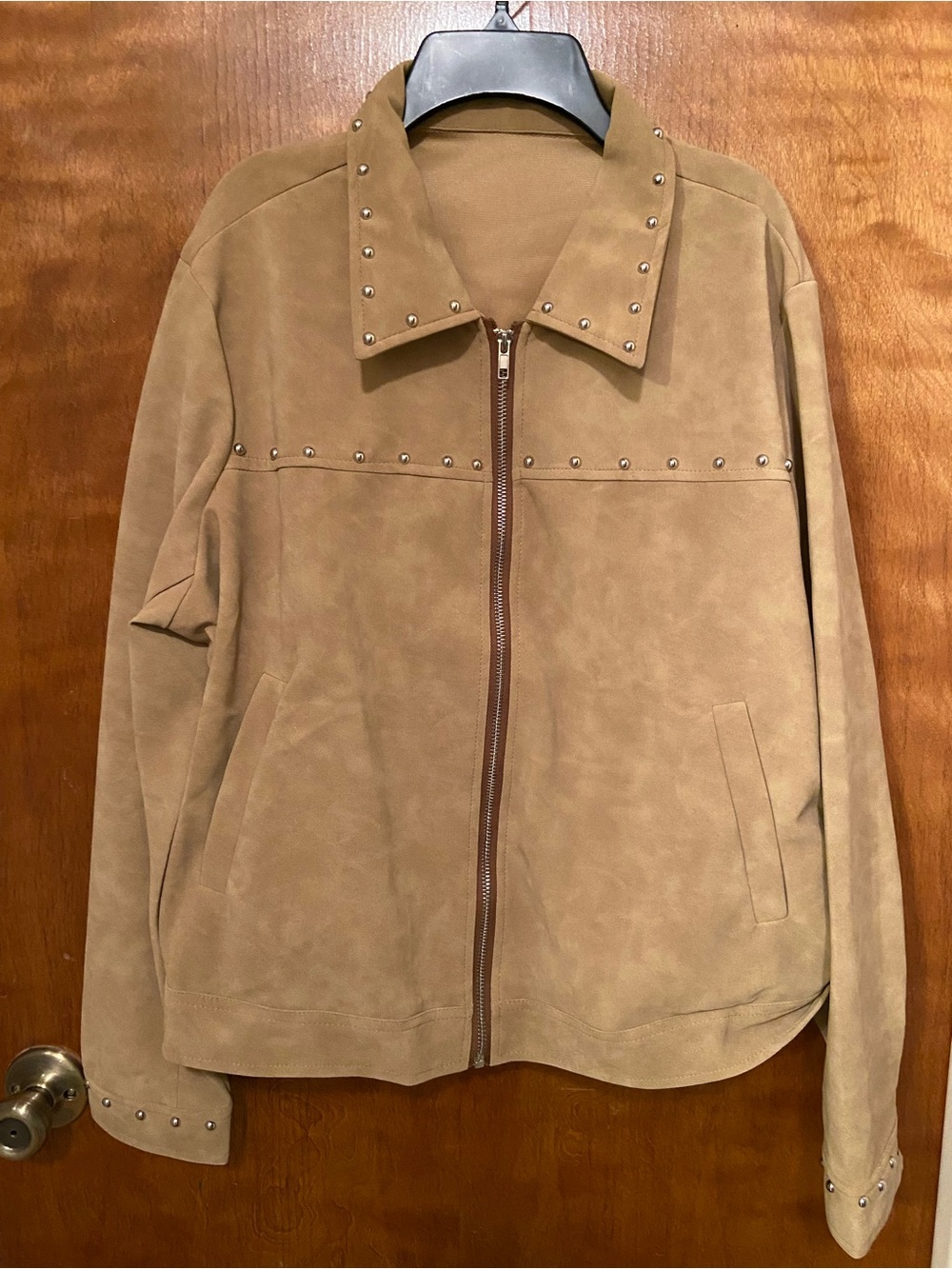 Faux Suede  Bomber Jacket